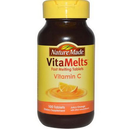 Nature Made, VitaMelts, Vitamin C, Juicy Orange, 100 Tablets