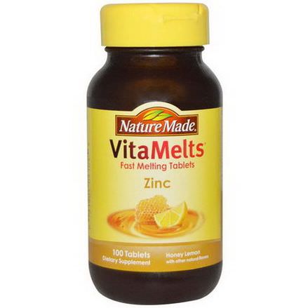 Nature Made, VitaMelts, Zinc, Honey Lemon, 100 Tablets