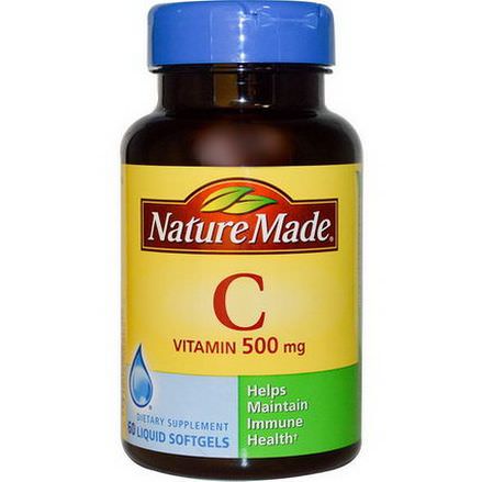 Nature Made, Vitamin C, 500mg, 60 Liquid Softgels