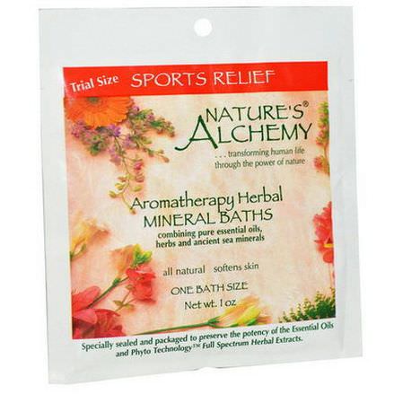 Nature's Alchemy, Aromatherapy Herbal Mineral Baths, Sport Relief, Trial Size, 1 oz
