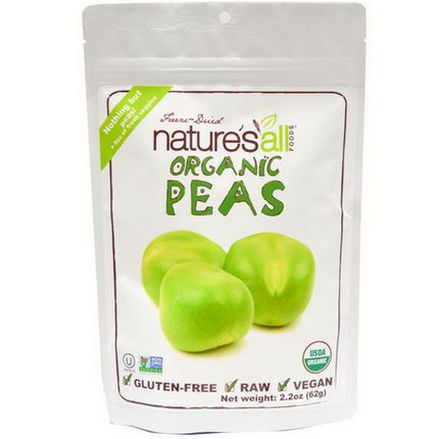 Nature's All, Foods, Freeze-Dried Organic Peas 62g