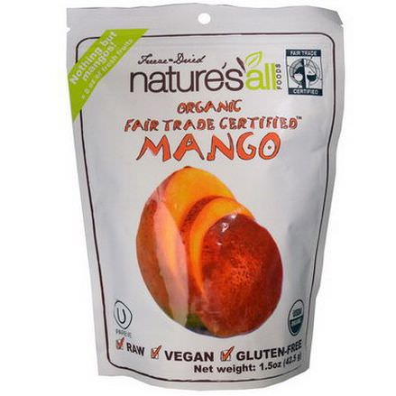 Nature's All, Freeze-Dried Organic Mango 42.5g