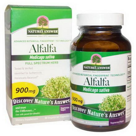 Nature's Answer, Alfalfa, Full Spectrum Herb, 900mg, 90 Veggie Caps