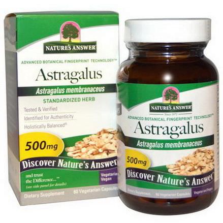Nature's Answer, Astragalus, 500mg, 60 Veggie Caps