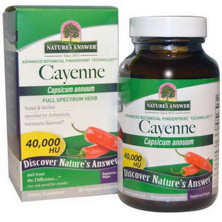 Nature's Answer, Cayenne, Capsicum Annuum, 90 Veggie Caps
