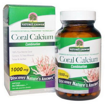 Nature's Answer, Coral Calcium, Combination, 1000mg, 90 Capsules
