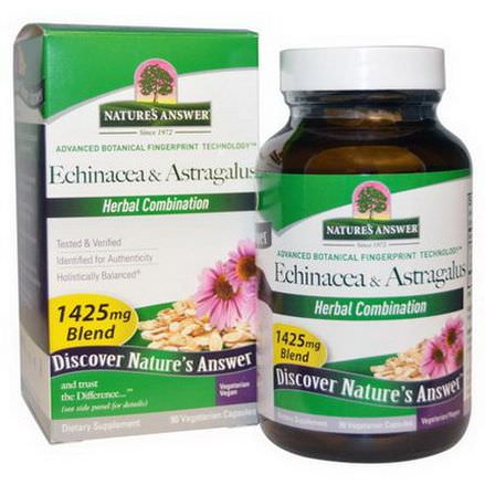 Nature's Answer, Echinacea&Astragalus, 1425mg, 90 Veggie Caps