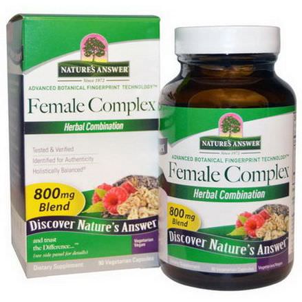 Nature's Answer, Female Complex, Herbal Combination, 800mg, 90 Veggie Caps