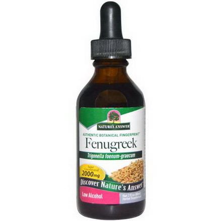 Nature's Answer, Fenugreek, Low Alcohol, 2000mg 60ml