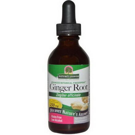 Nature's Answer, Ginger Root, Low Alcohol, 250mg 60ml