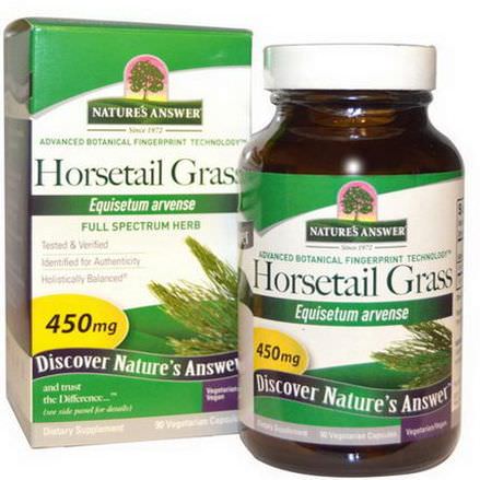 Nature's Answer, Horsetail Grass, 450mg, 90 Veggie Caps
