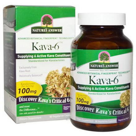 Nature's Answer, Kava-6, 90 Veggie Caps