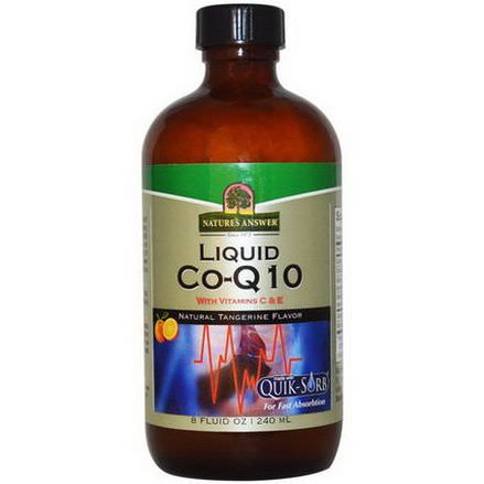 Nature's Answer, Liquid Co-Q10 with Vitamins C&E, Natural Tangerine Flavor 240ml