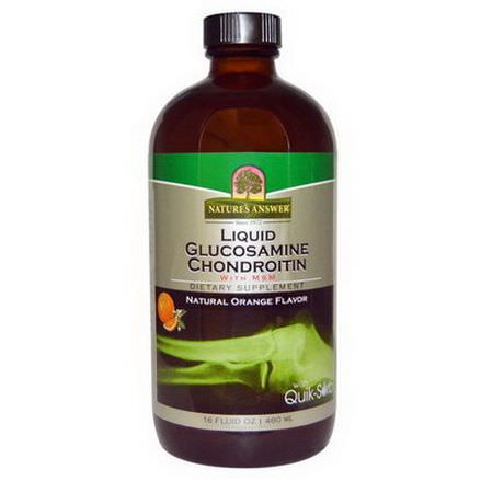 Nature's Answer, Liquid Glucosamine Chondroitin with MSM, Natural Orange Flavor 480ml