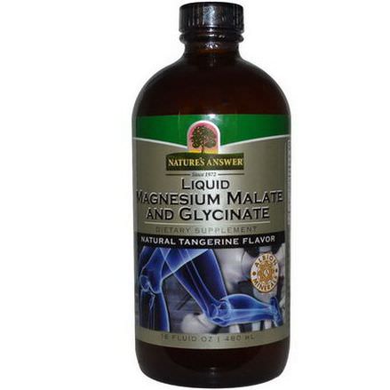 Nature's Answer, Liquid Magnesium Malate and Glycinate, Natural Tangerine Flavor 480ml