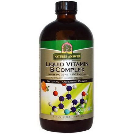 Nature's Answer, Liquid Vitamin B-Complex, Natural Tangerine Flavor 480ml