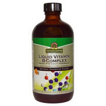 Nature's Answer, Liquid Vitamin B-Complex, Natural Tangerine Flavor 240ml