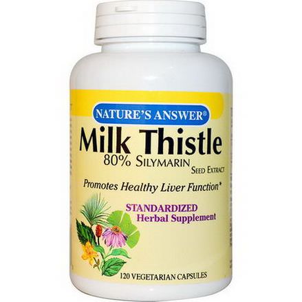 Nature's Answer, Milk Thistle Standardized Seed Extract, 120 Veggie Caps