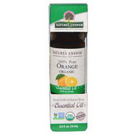 Nature's Answer, Organic Essential Oil, 100% Pure Orange 15ml