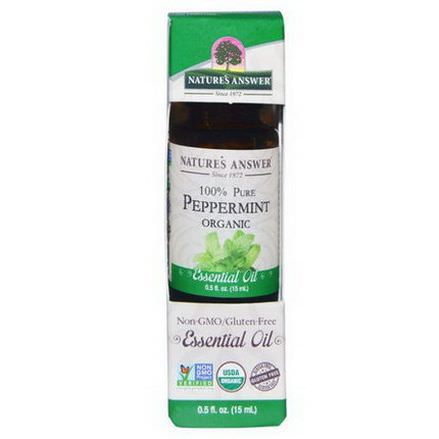 Nature's Answer, Organic Essential Oil, 100% Pure Peppermint 15ml