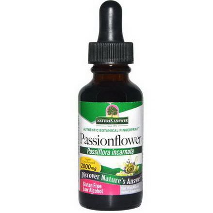 Nature's Answer, Passionflower, Low Alcohol, 2000mg 30ml