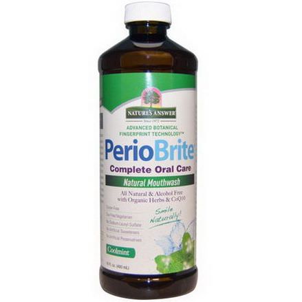 Nature's Answer, PerioBrite, Natural Mouthwash, Coolmint 480ml