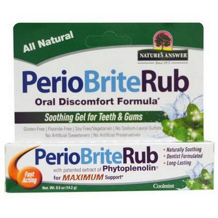 Nature's Answer, PerioBriteRub, Soothing Gel for Teeth&Gums, Cool Mint 14.2g