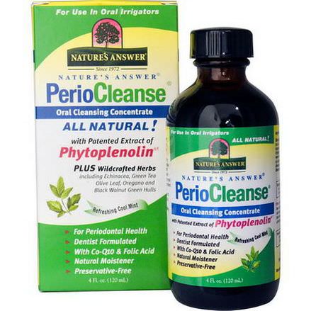 Nature's Answer, PerioCleanse, Oral Cleansing Concentrate, Refreshing Cool Mint 120ml