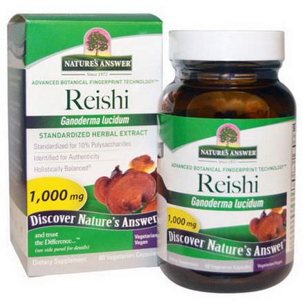 Nature's Answer, Reishi, Standardized Herbal Extract, 1,000mg, 60 Veggie Caps