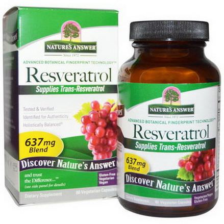 Nature's Answer, Resveratrol, 637mg, 60 Veggie Caps