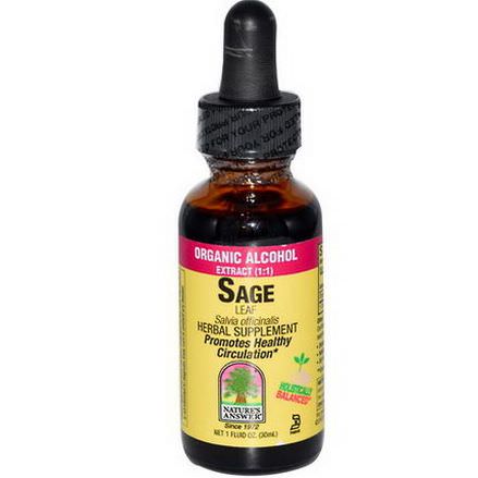 Nature's Answer, Sage Leaf, Organic Alcohol Extract 30ml