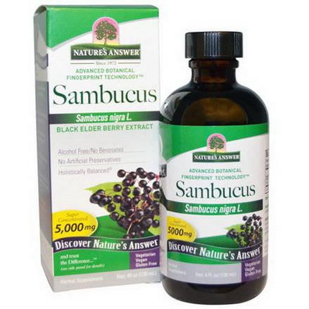 Nature's Answer, Sambucus, Black Elder Berry Extract, 5,000mg 120ml
