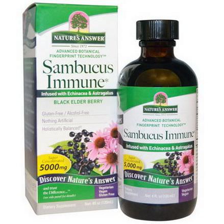 Nature's Answer, Sambucus Immune, Black Elder Berry, 5000mg 120ml
