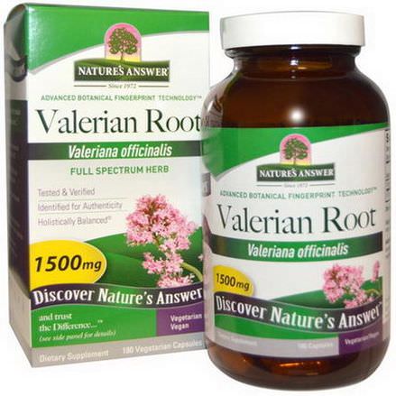 Nature's Answer, Valerian Root, Full Spectrum Herb, 1500mg, 180 Veggie Caps
