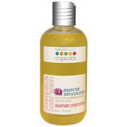 Nature's Baby Organics, Shampoo&Body Wash, Lavender Chamomile 236.5ml