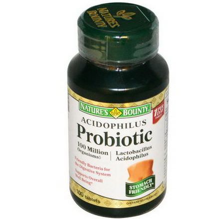 Nature's Bounty, Acidophilus Probiotic, 100 Tablets