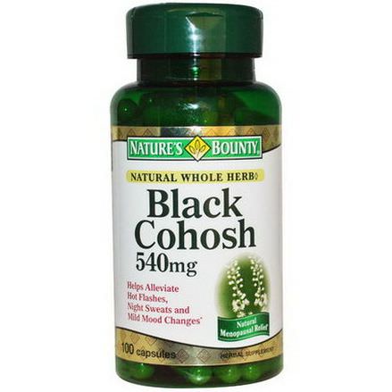 Nature's Bounty, Black Cohosh, 540mg, 100 Capsules