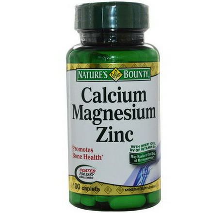 Nature's Bounty, Calcium Magnesium Zinc, 100 Caplets