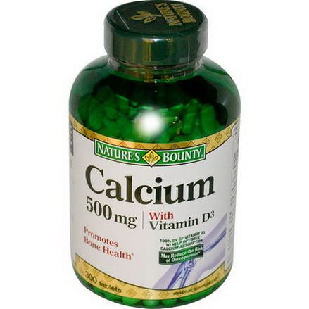 Nature's Bounty, Calcium with Vitamin D3, 500mg, 300 Tablets