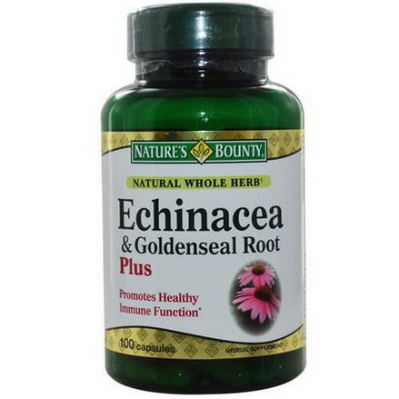 Nature's Bounty, Echinacea&Goldenseal Root Plus, 100 Capsules