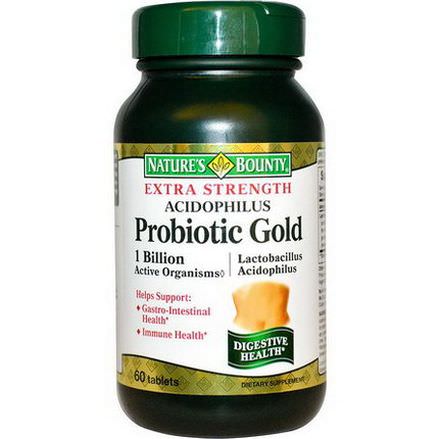 Nature's Bounty, Extra Strength Acidophilus Probiotic Gold, 60 Tablets