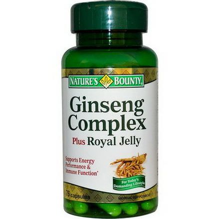 Nature's Bounty, Ginseng Complex Plus Royal Jelly, 75 Capsules