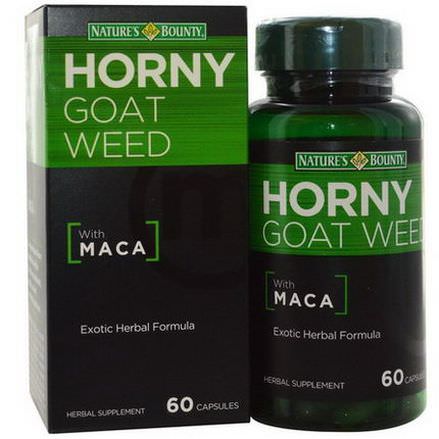 Nature's Bounty, Horny Goat Weed with Maca, 60 Capsules