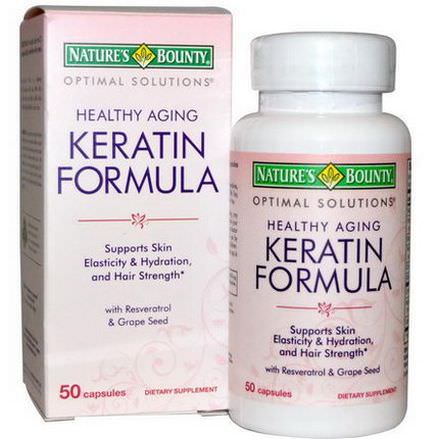 Nature's Bounty, Optimal Solutions, Healthy Aging Keratin Formula, 50 Capsules
