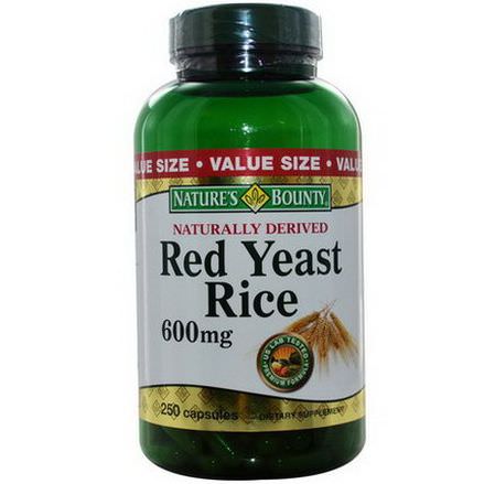Nature's Bounty, Red Yeast Rice, 600mg, 250 Capsules