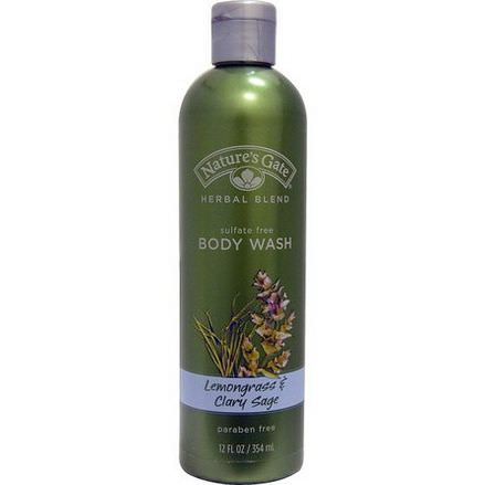Nature's Gate, Herbal Blend, Body Wash, Lemongrass&Clary Sage 354ml