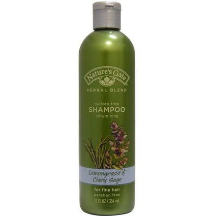 Nature's Gate, Shampoo, Volumizing, Lemongrass&Clary Sage 354ml