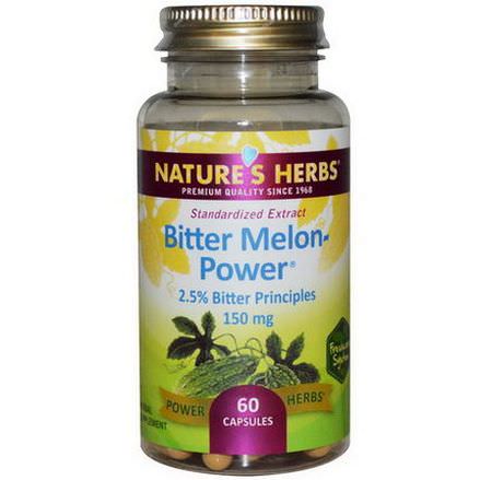 Nature's Herbs, Bitter Melon-Power, 150mg, 60 Capsules