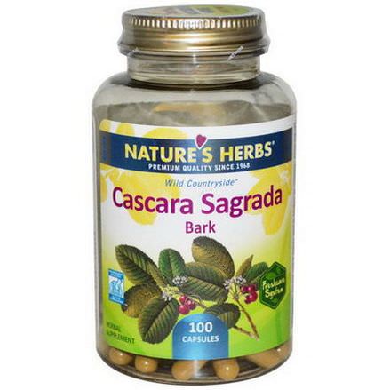 Nature's Herbs, Cascara Sagrada Bark, 100 Capsules