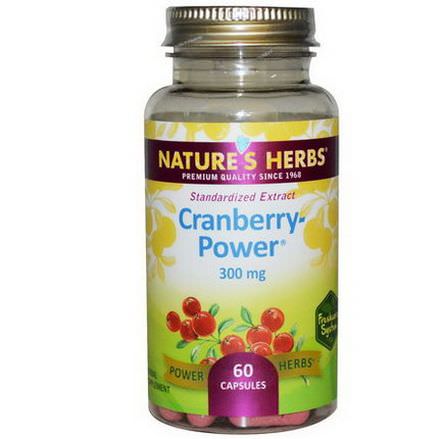 Nature's Herbs, Cranberry-Power, 300mg, 60 Capsules